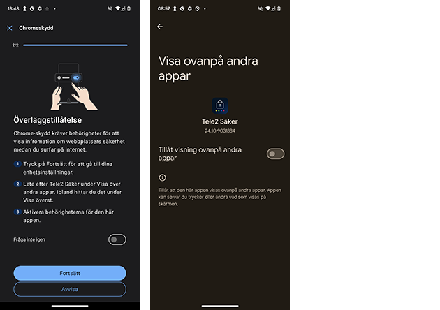 Tele2 Säker - Webbläsartillägg - Android-5
